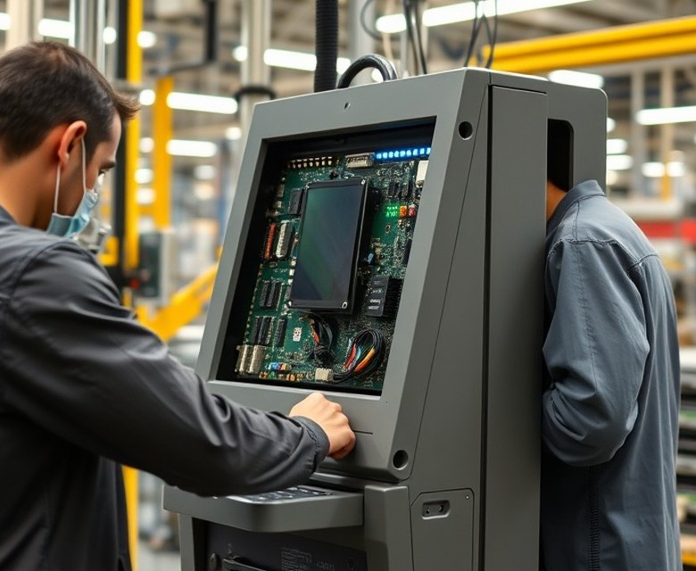 Production line for self-service terminals
