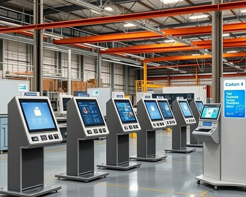 Production line for self-service terminals