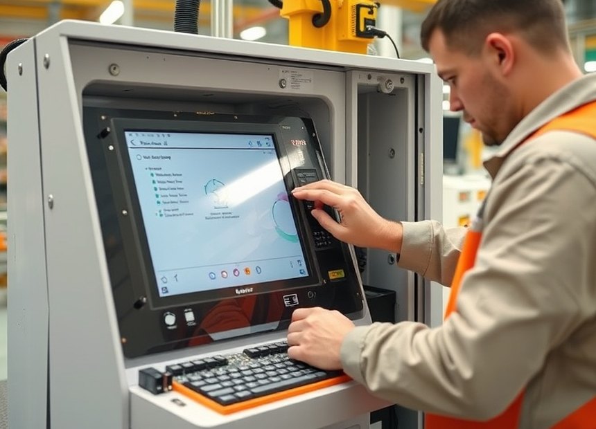 Dispenser module of a self-service terminal on a test bench